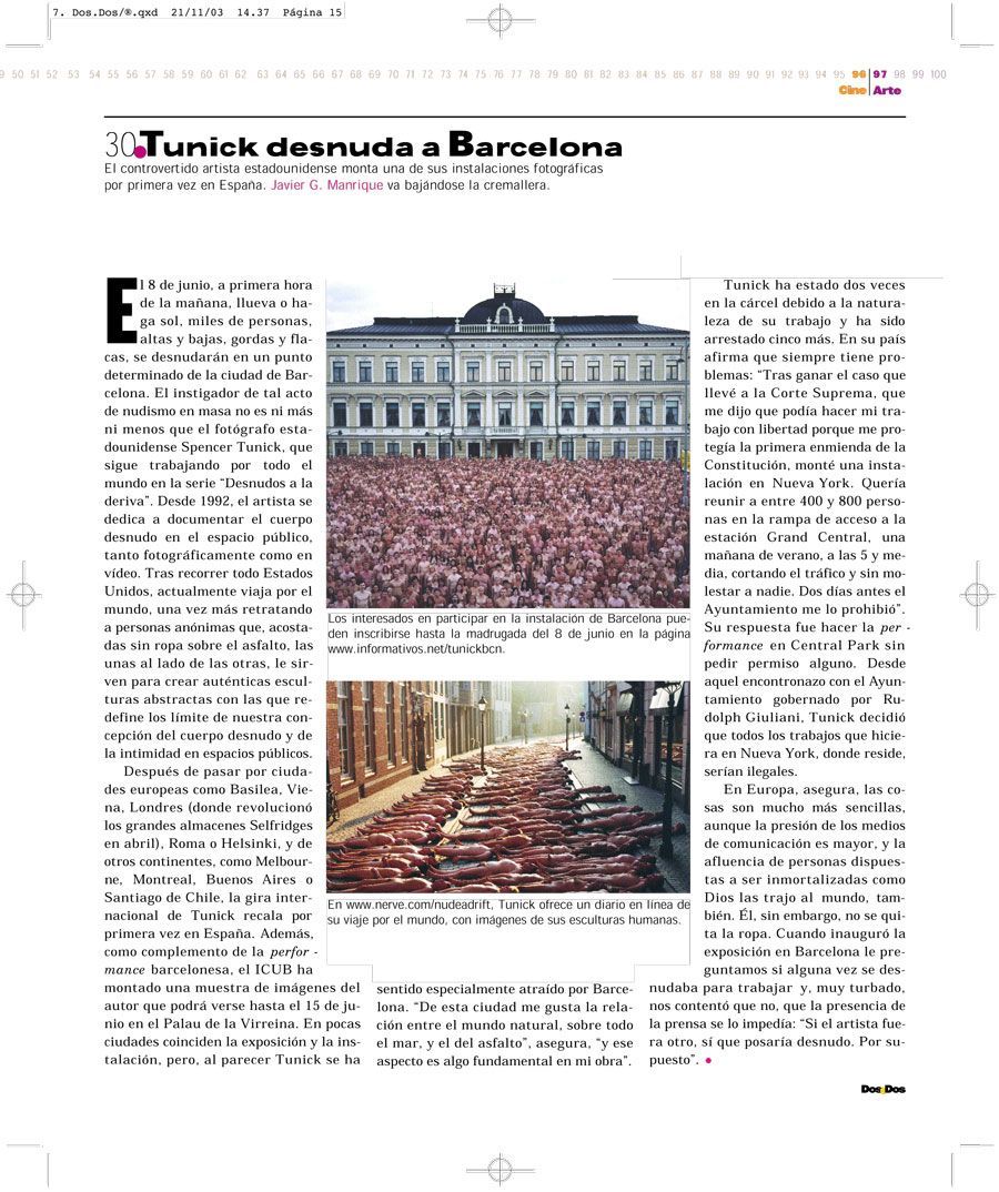 Carlos Mayor | Tunick desnuda a Barcelona
